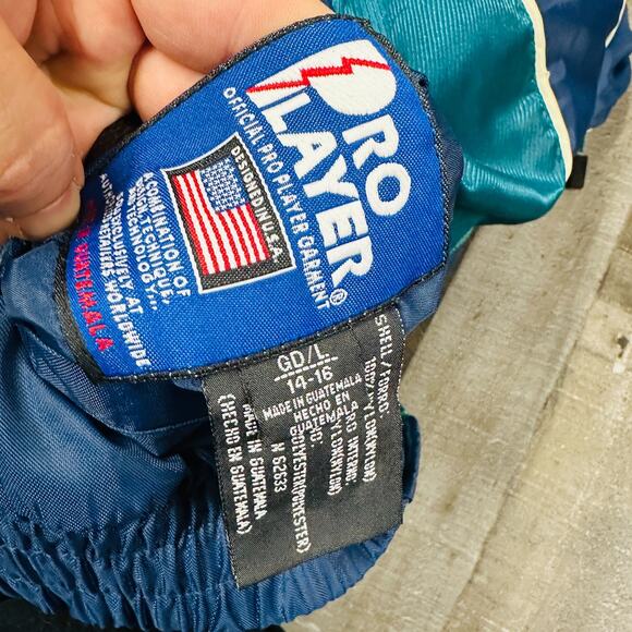 Miami Dolphins Jacket Youth Large 14-16 Teal Navy NFL Pro Player Reversible - Picture 7 of 16